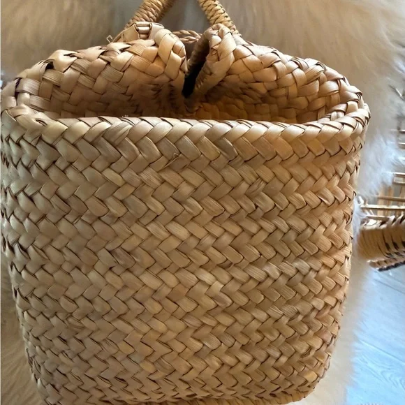 1960s Mid Century Seashell Embellished Woven Tote / Beach Bag Rare Find! - Picture 11 of 16